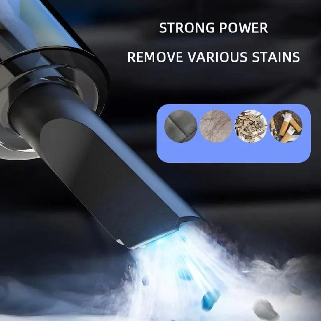 Wireless Car Vacuum Cleaner – Portable 2-in-1 Dust Buster  Velvet Wheels