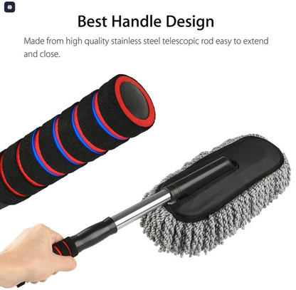 Premium Retractable Microfiber Car Duster – Extendable Handle for Car & Home Cleaning
