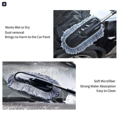 Premium Retractable Microfiber Car Duster – Extendable Handle for Car & Home Cleaning