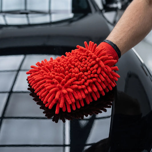 Premium Microfiber Car Wash Glove – Chenille Cleaning Mitt for Car, Bike & Home