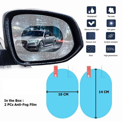 Anti-Fog Rearview Mirror Film – HD Clear Protective Sticker