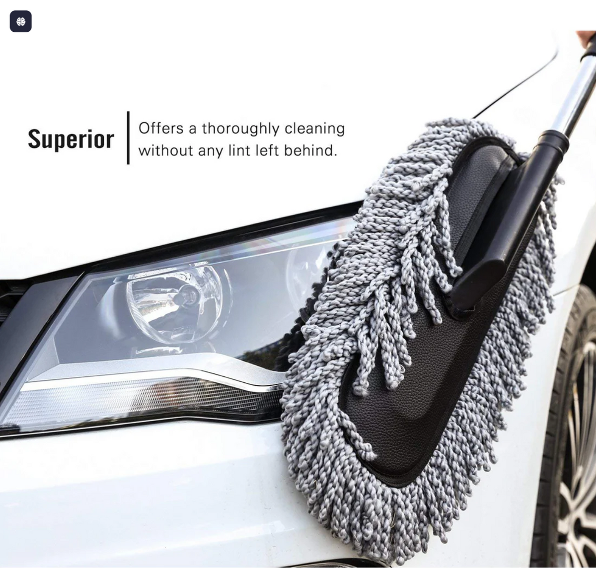 Premium Retractable Microfiber Car Duster – Extendable Handle for Car & Home Cleaning