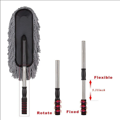 Premium Retractable Microfiber Car Duster – Extendable Handle for Car & Home Cleaning