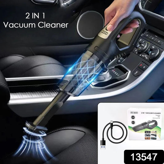 Wireless Car Vacuum Cleaner – Portable 2-in-1 Dust Buster  Velvet Wheels