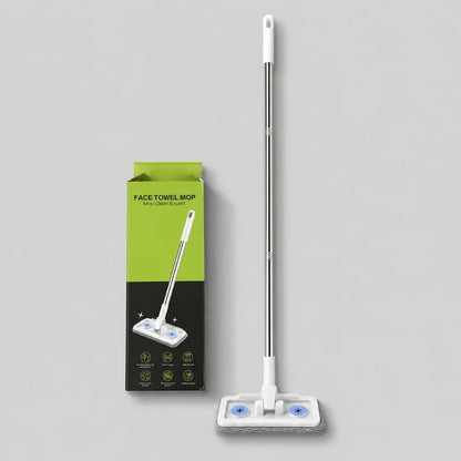 360° Rotating Flat Microfiber Mop for Wet & Dry Floor Cleaning