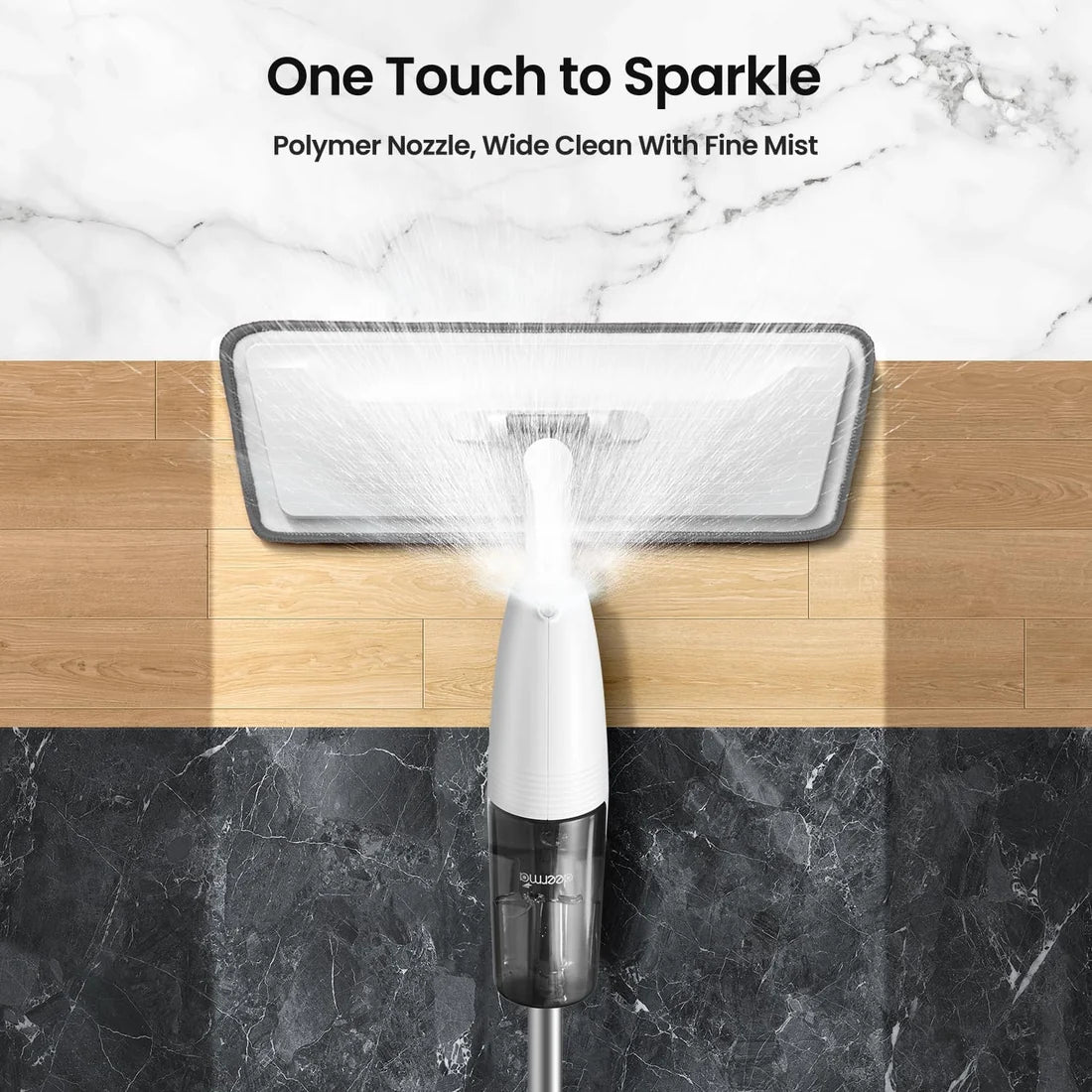Multipurpose Spray Flat Mop – Easy Handle & Reusable Microfiber Pad