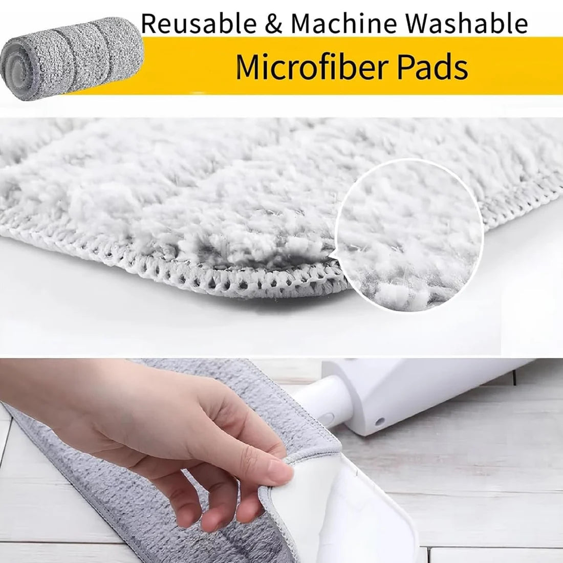 Multipurpose Spray Flat Mop – Easy Handle & Reusable Microfiber Pad