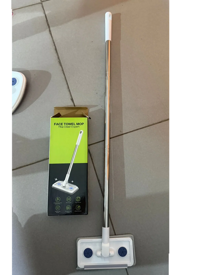 360° Rotating Flat Microfiber Mop for Wet & Dry Floor Cleaning